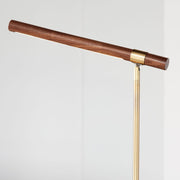 Moss Energy-Efficient Linear Wood LED Floor Lamp – Adjustable Swivel Design